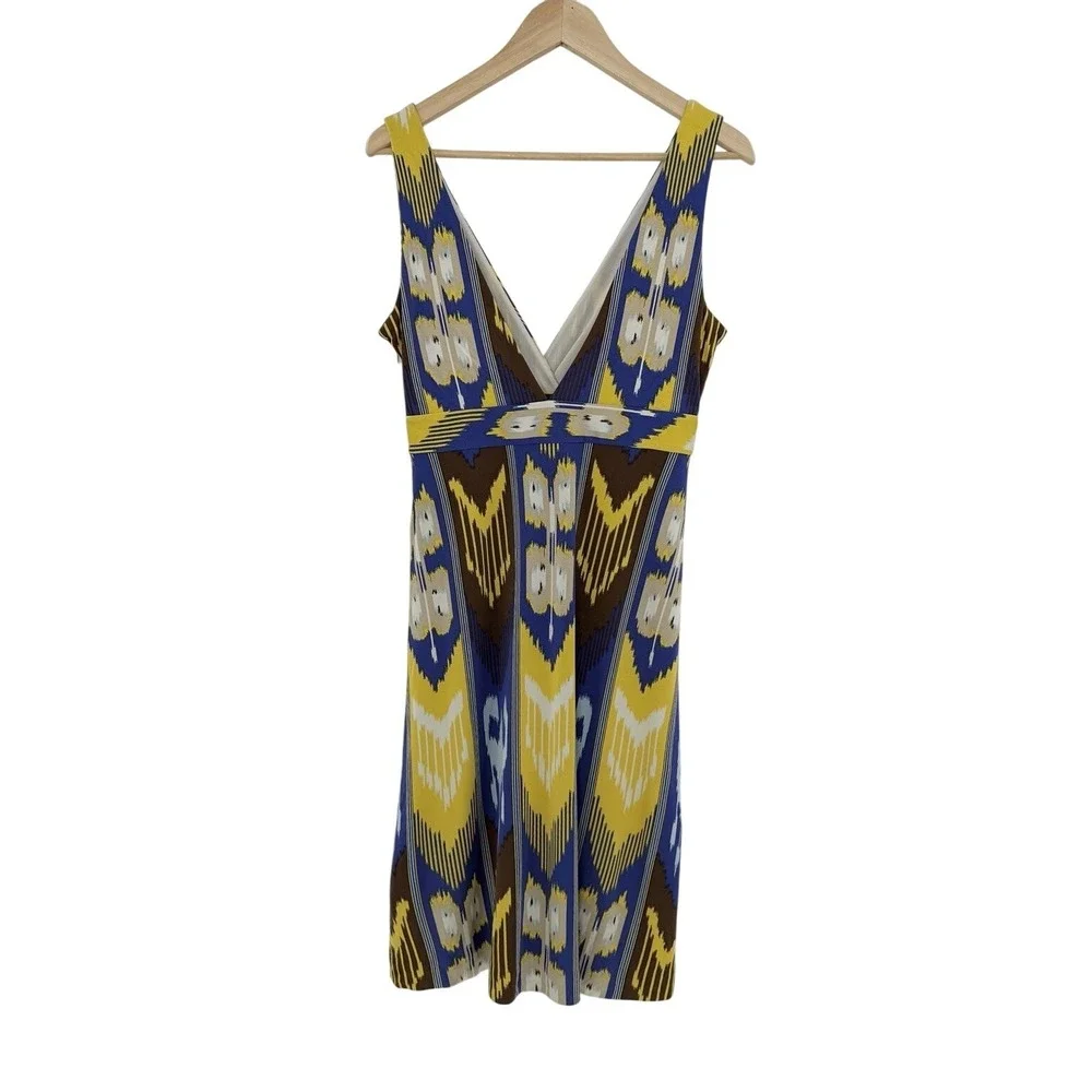 Tory‎ Burch Carmondy 100% Silk Dress Luau Poppy Size M Preppy Elegant Event